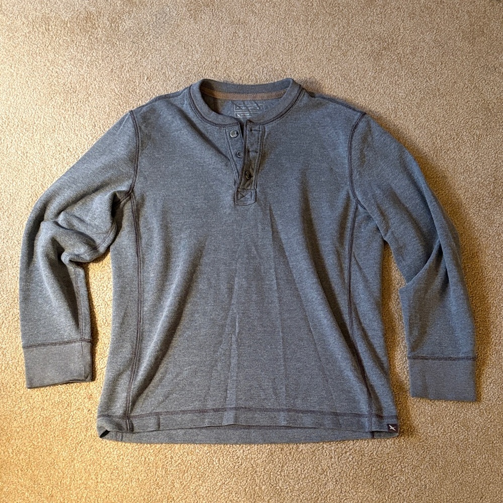 Eddie Bauer Gray Long Sleeve Henley medium